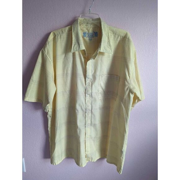 F.U.S.A.I. Jean Co. 2XL yellow short sleeve shirt. - Picture 1 of 5